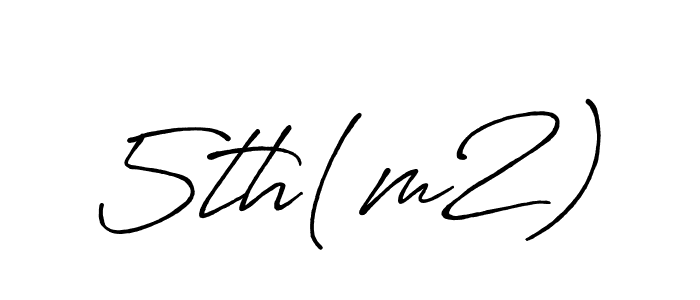 Use a signature maker to create a handwritten signature online. With this signature software, you can design (Antro_Vectra_Bolder) your own signature for name 5th(m2). 5th(m2) signature style 7 images and pictures png