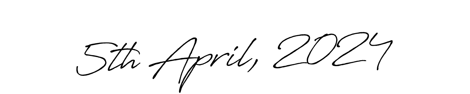 Also we have 5th April, 2024 name is the best signature style. Create professional handwritten signature collection using Antro_Vectra_Bolder autograph style. 5th April, 2024 signature style 7 images and pictures png
