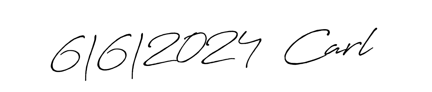 The best way (Antro_Vectra_Bolder) to make a short signature is to pick only two or three words in your name. The name 6|6|2024  Carl include a total of six letters. For converting this name. 6|6|2024  Carl signature style 7 images and pictures png