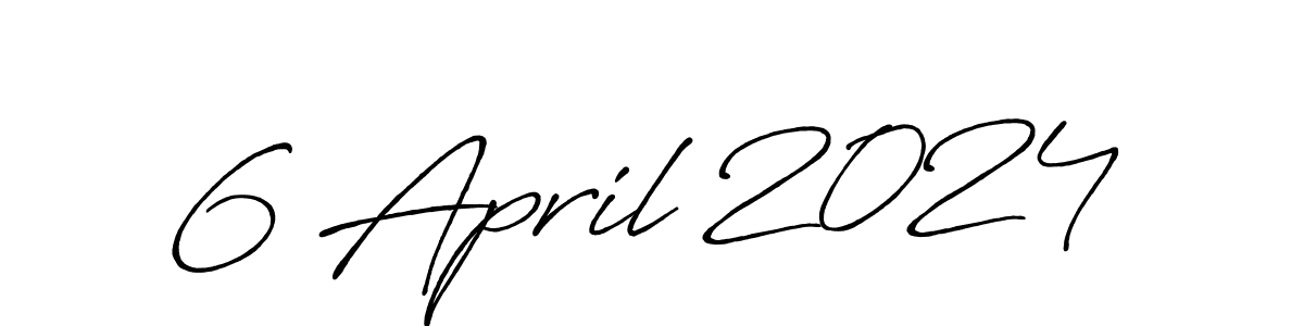 Make a beautiful signature design for name 6 April 2024. With this signature (Antro_Vectra_Bolder) style, you can create a handwritten signature for free. 6 April 2024 signature style 7 images and pictures png