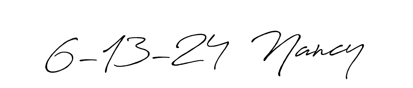 Similarly Antro_Vectra_Bolder is the best handwritten signature design. Signature creator online .You can use it as an online autograph creator for name 6-13-24  Nancy. 6-13-24  Nancy signature style 7 images and pictures png