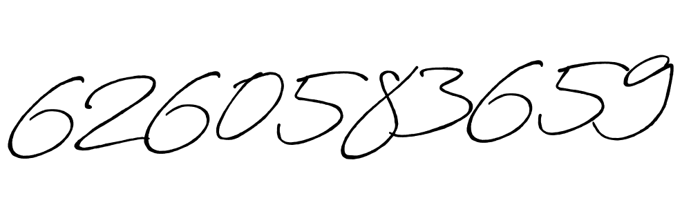 How to make 6260583659 name signature. Use Antro_Vectra_Bolder style for creating short signs online. This is the latest handwritten sign. 6260583659 signature style 7 images and pictures png