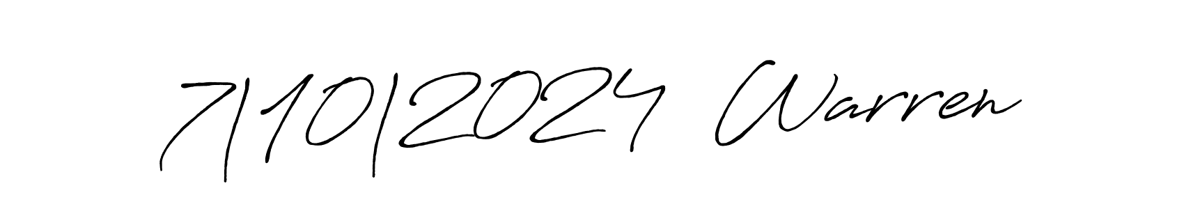 Make a short 7|10|2024  Warren signature style. Manage your documents anywhere anytime using Antro_Vectra_Bolder. Create and add eSignatures, submit forms, share and send files easily. 7|10|2024  Warren signature style 7 images and pictures png
