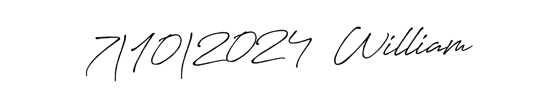 Antro_Vectra_Bolder is a professional signature style that is perfect for those who want to add a touch of class to their signature. It is also a great choice for those who want to make their signature more unique. Get 7|10|2024  William name to fancy signature for free. 7|10|2024  William signature style 7 images and pictures png