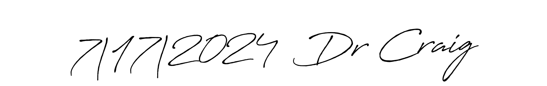 How to make 7|17|2024  Dr Craig signature? Antro_Vectra_Bolder is a professional autograph style. Create handwritten signature for 7|17|2024  Dr Craig name. 7|17|2024  Dr Craig signature style 7 images and pictures png