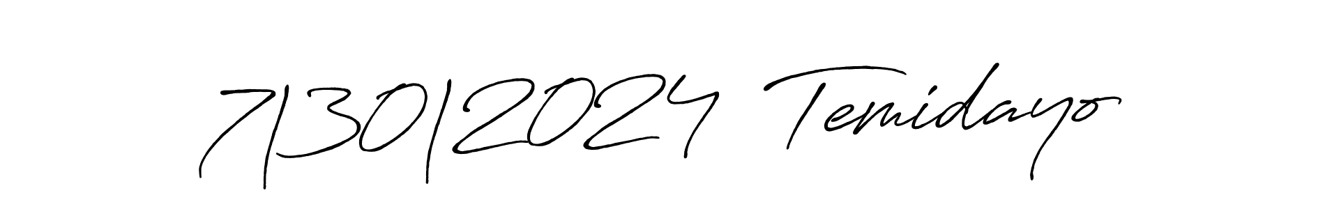 Create a beautiful signature design for name 7|30|2024  Temidayo. With this signature (Antro_Vectra_Bolder) fonts, you can make a handwritten signature for free. 7|30|2024  Temidayo signature style 7 images and pictures png