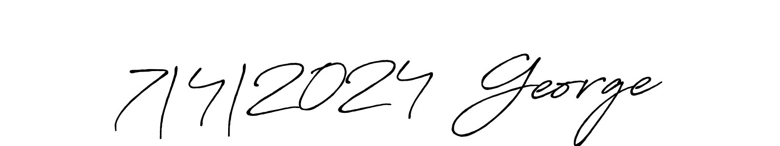 if you are searching for the best signature style for your name 7|4|2024  George. so please give up your signature search. here we have designed multiple signature styles  using Antro_Vectra_Bolder. 7|4|2024  George signature style 7 images and pictures png