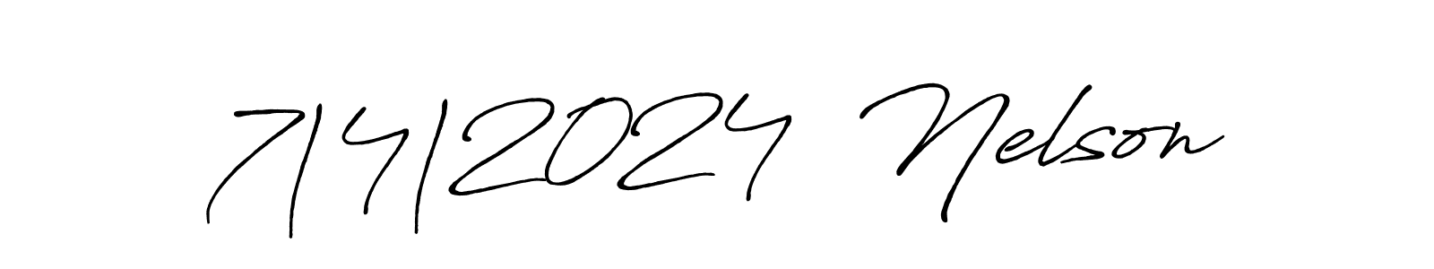 It looks lik you need a new signature style for name 7|4|2024  Nelson. Design unique handwritten (Antro_Vectra_Bolder) signature with our free signature maker in just a few clicks. 7|4|2024  Nelson signature style 7 images and pictures png