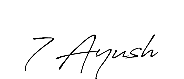 Create a beautiful signature design for name 7 Ayush. With this signature (Antro_Vectra_Bolder) fonts, you can make a handwritten signature for free. 7 Ayush signature style 7 images and pictures png