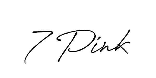 The best way (Antro_Vectra_Bolder) to make a short signature is to pick only two or three words in your name. The name 7 Pink include a total of six letters. For converting this name. 7 Pink signature style 7 images and pictures png