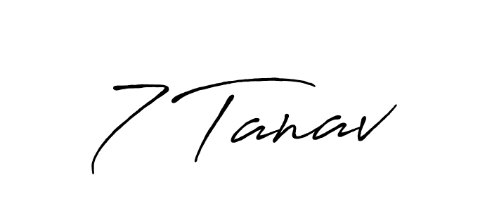 How to make 7 Tanav signature? Antro_Vectra_Bolder is a professional autograph style. Create handwritten signature for 7 Tanav name. 7 Tanav signature style 7 images and pictures png