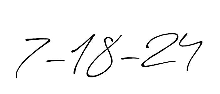 Design your own signature with our free online signature maker. With this signature software, you can create a handwritten (Antro_Vectra_Bolder) signature for name 7-18-24. 7-18-24 signature style 7 images and pictures png