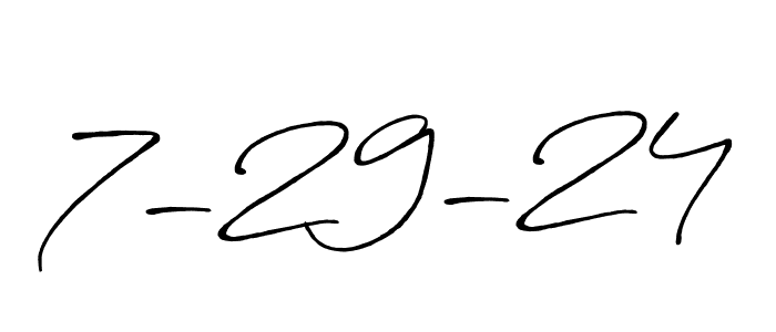 How to make 7-29-24 name signature. Use Antro_Vectra_Bolder style for creating short signs online. This is the latest handwritten sign. 7-29-24 signature style 7 images and pictures png