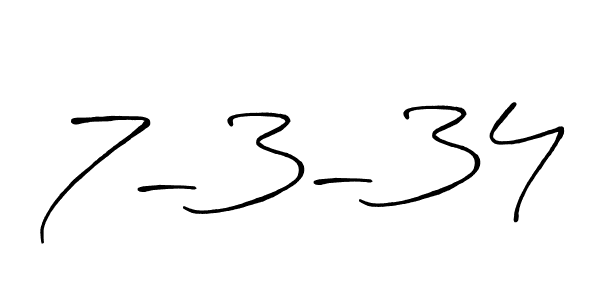 Make a beautiful signature design for name 7-3-34. With this signature (Antro_Vectra_Bolder) style, you can create a handwritten signature for free. 7-3-34 signature style 7 images and pictures png
