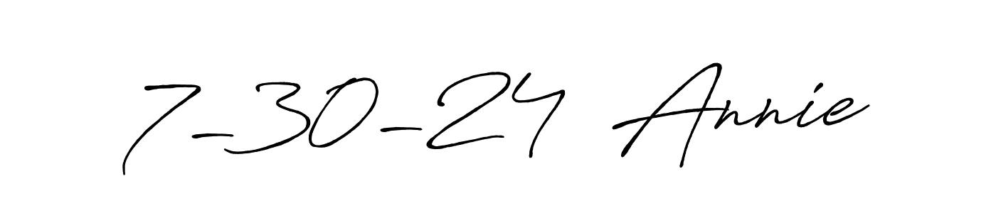 Similarly Antro_Vectra_Bolder is the best handwritten signature design. Signature creator online .You can use it as an online autograph creator for name 7-30-24  Annie. 7-30-24  Annie signature style 7 images and pictures png