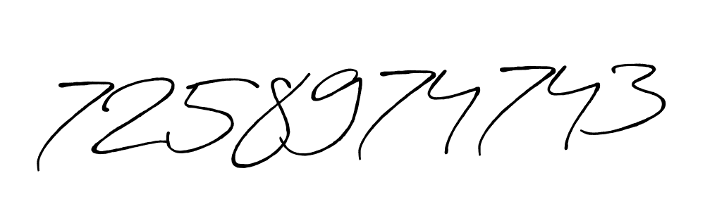 Also we have 7258974743 name is the best signature style. Create professional handwritten signature collection using Antro_Vectra_Bolder autograph style. 7258974743 signature style 7 images and pictures png