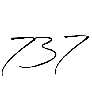 Create a beautiful signature design for name 737. With this signature (Antro_Vectra_Bolder) fonts, you can make a handwritten signature for free. 737 signature style 7 images and pictures png