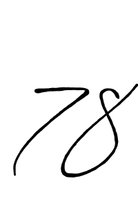 How to make 78 signature? Antro_Vectra_Bolder is a professional autograph style. Create handwritten signature for 78 name. 78 signature style 7 images and pictures png
