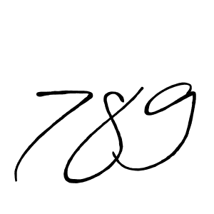 Make a beautiful signature design for name 789. With this signature (Antro_Vectra_Bolder) style, you can create a handwritten signature for free. 789 signature style 7 images and pictures png