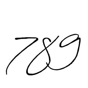 Create a beautiful signature design for name 789. With this signature (Antro_Vectra_Bolder) fonts, you can make a handwritten signature for free. 789 signature style 7 images and pictures png