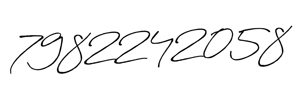 if you are searching for the best signature style for your name 7982242058. so please give up your signature search. here we have designed multiple signature styles  using Antro_Vectra_Bolder. 7982242058 signature style 7 images and pictures png