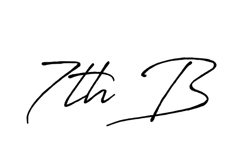 How to make 7th B name signature. Use Antro_Vectra_Bolder style for creating short signs online. This is the latest handwritten sign. 7th B signature style 7 images and pictures png