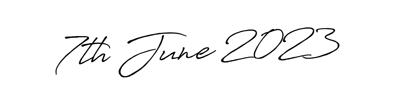 Make a short 7th June 2023 signature style. Manage your documents anywhere anytime using Antro_Vectra_Bolder. Create and add eSignatures, submit forms, share and send files easily. 7th June 2023 signature style 7 images and pictures png