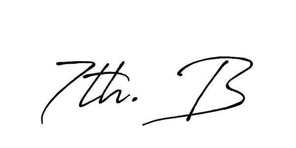 You should practise on your own different ways (Antro_Vectra_Bolder) to write your name (7th. B) in signature. don't let someone else do it for you. 7th. B signature style 7 images and pictures png