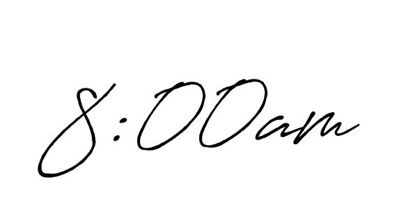 Design your own signature with our free online signature maker. With this signature software, you can create a handwritten (Antro_Vectra_Bolder) signature for name 8:00am. 8:00am signature style 7 images and pictures png