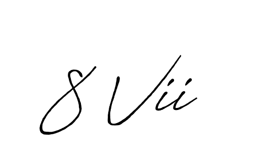 Make a beautiful signature design for name 8 Vii. With this signature (Antro_Vectra_Bolder) style, you can create a handwritten signature for free. 8 Vii signature style 7 images and pictures png