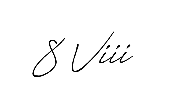 Best and Professional Signature Style for 8 Viii. Antro_Vectra_Bolder Best Signature Style Collection. 8 Viii signature style 7 images and pictures png