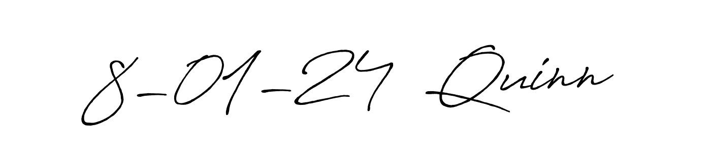 Create a beautiful signature design for name 8-01-24  Quinn. With this signature (Antro_Vectra_Bolder) fonts, you can make a handwritten signature for free. 8-01-24  Quinn signature style 7 images and pictures png