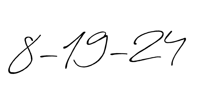 How to make 8-19-24 name signature. Use Antro_Vectra_Bolder style for creating short signs online. This is the latest handwritten sign. 8-19-24 signature style 7 images and pictures png