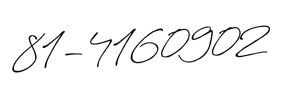 Make a beautiful signature design for name 81-4160902. With this signature (Antro_Vectra_Bolder) style, you can create a handwritten signature for free. 81-4160902 signature style 7 images and pictures png