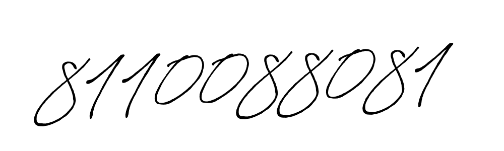 Use a signature maker to create a handwritten signature online. With this signature software, you can design (Antro_Vectra_Bolder) your own signature for name 8110088081. 8110088081 signature style 7 images and pictures png