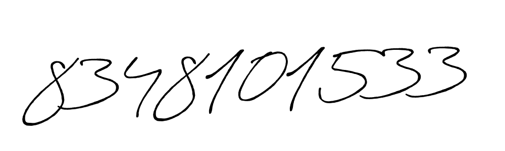 Also You can easily find your signature by using the search form. We will create 8348101533 name handwritten signature images for you free of cost using Antro_Vectra_Bolder sign style. 8348101533 signature style 7 images and pictures png