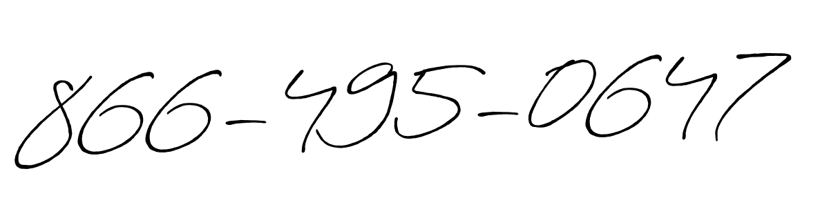 This is the best signature style for the 866-495-0647 name. Also you like these signature font (Antro_Vectra_Bolder). Mix name signature. 866-495-0647 signature style 7 images and pictures png