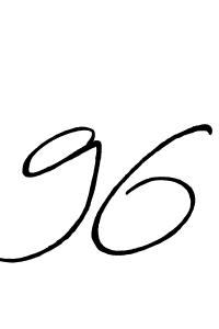 How to make 96 signature? Antro_Vectra_Bolder is a professional autograph style. Create handwritten signature for 96 name. 96 signature style 7 images and pictures png