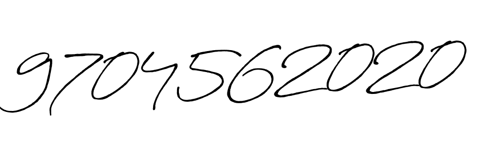 Use a signature maker to create a handwritten signature online. With this signature software, you can design (Antro_Vectra_Bolder) your own signature for name 9704562020. 9704562020 signature style 7 images and pictures png