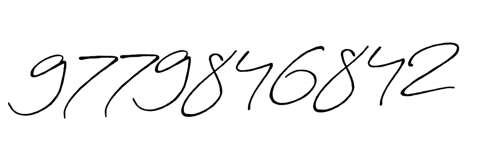 The best way (Antro_Vectra_Bolder) to make a short signature is to pick only two or three words in your name. The name 9779846842 include a total of six letters. For converting this name. 9779846842 signature style 7 images and pictures png