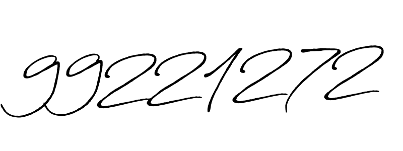 if you are searching for the best signature style for your name 99221272. so please give up your signature search. here we have designed multiple signature styles  using Antro_Vectra_Bolder. 99221272 signature style 7 images and pictures png