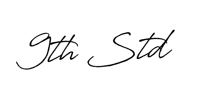 How to make 9th Std name signature. Use Antro_Vectra_Bolder style for creating short signs online. This is the latest handwritten sign. 9th Std signature style 7 images and pictures png