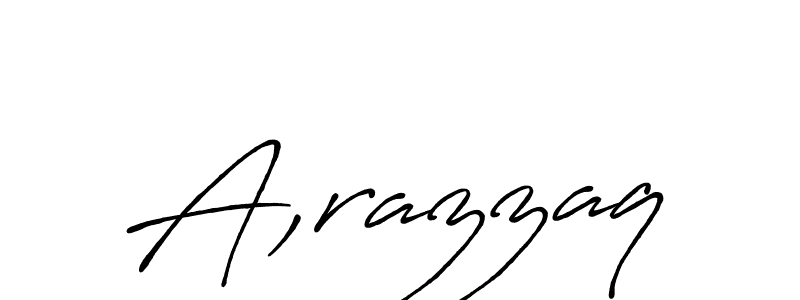 Design your own signature with our free online signature maker. With this signature software, you can create a handwritten (Antro_Vectra_Bolder) signature for name A,razzaq. A,razzaq signature style 7 images and pictures png