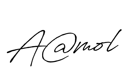 Use a signature maker to create a handwritten signature online. With this signature software, you can design (Antro_Vectra_Bolder) your own signature for name A@mol. A@mol signature style 7 images and pictures png