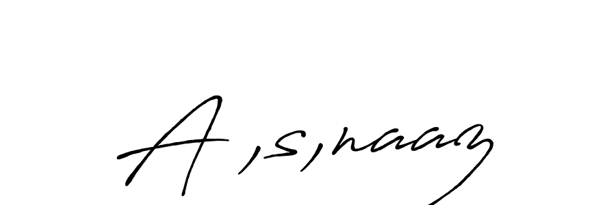 Make a beautiful signature design for name A ,s,naaz. Use this online signature maker to create a handwritten signature for free. A ,s,naaz signature style 7 images and pictures png