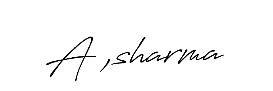 How to make A ,sharma signature? Antro_Vectra_Bolder is a professional autograph style. Create handwritten signature for A ,sharma name. A ,sharma signature style 7 images and pictures png