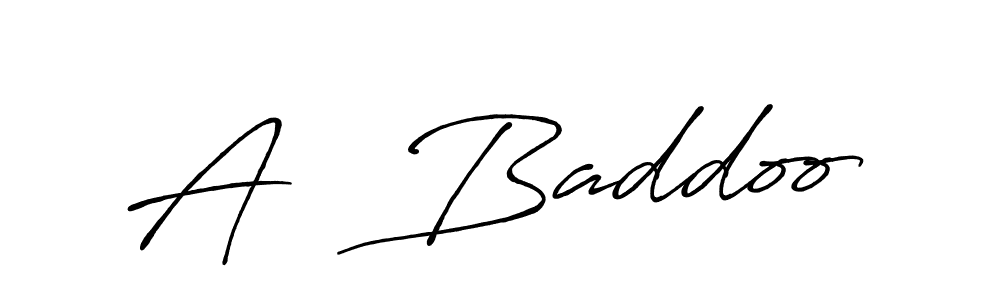 The best way (Antro_Vectra_Bolder) to make a short signature is to pick only two or three words in your name. The name A   Baddoo include a total of six letters. For converting this name. A   Baddoo signature style 7 images and pictures png