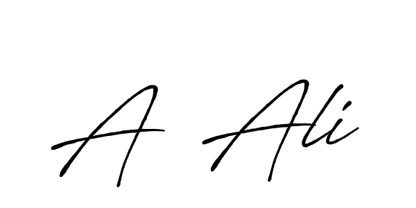 Make a beautiful signature design for name A  Ali. With this signature (Antro_Vectra_Bolder) style, you can create a handwritten signature for free. A  Ali signature style 7 images and pictures png