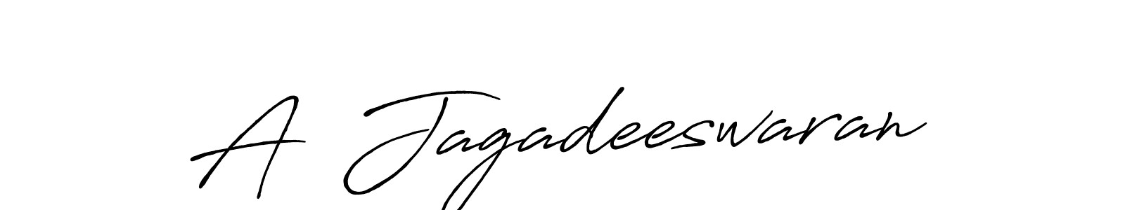 Make a beautiful signature design for name A  Jagadeeswaran. With this signature (Antro_Vectra_Bolder) style, you can create a handwritten signature for free. A  Jagadeeswaran signature style 7 images and pictures png