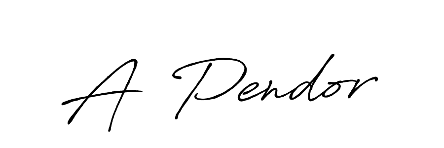 Create a beautiful signature design for name A  Pendor. With this signature (Antro_Vectra_Bolder) fonts, you can make a handwritten signature for free. A  Pendor signature style 7 images and pictures png